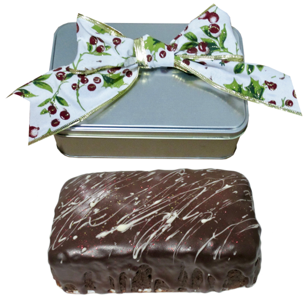 Torta personal exquisita, en empaque metálico, se puede enviar por correo. De diferentes sabores e ingredientes