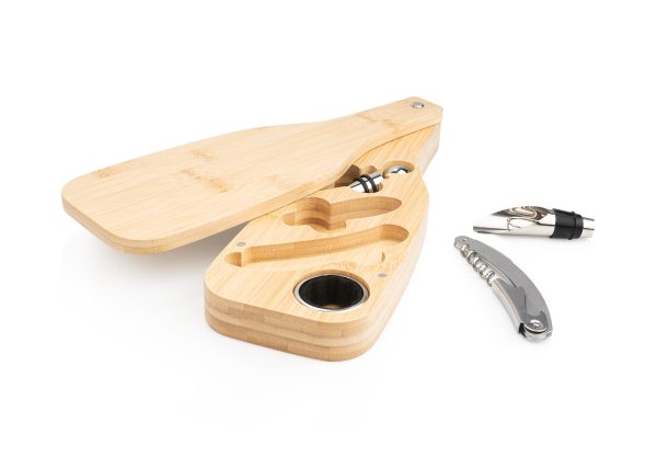 Set de vino Bottle Bambú - Image 3