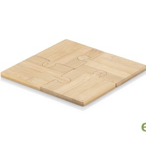 Tabla Portavasos Bambú Puzle
