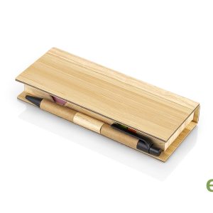 Memo Slim Bambú con Bolígrafo